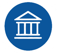 Blue Government Icon - Click to view government pages