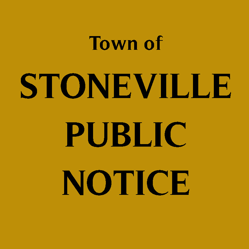 Stoneville Public notice Image Stoneville Public notice Image